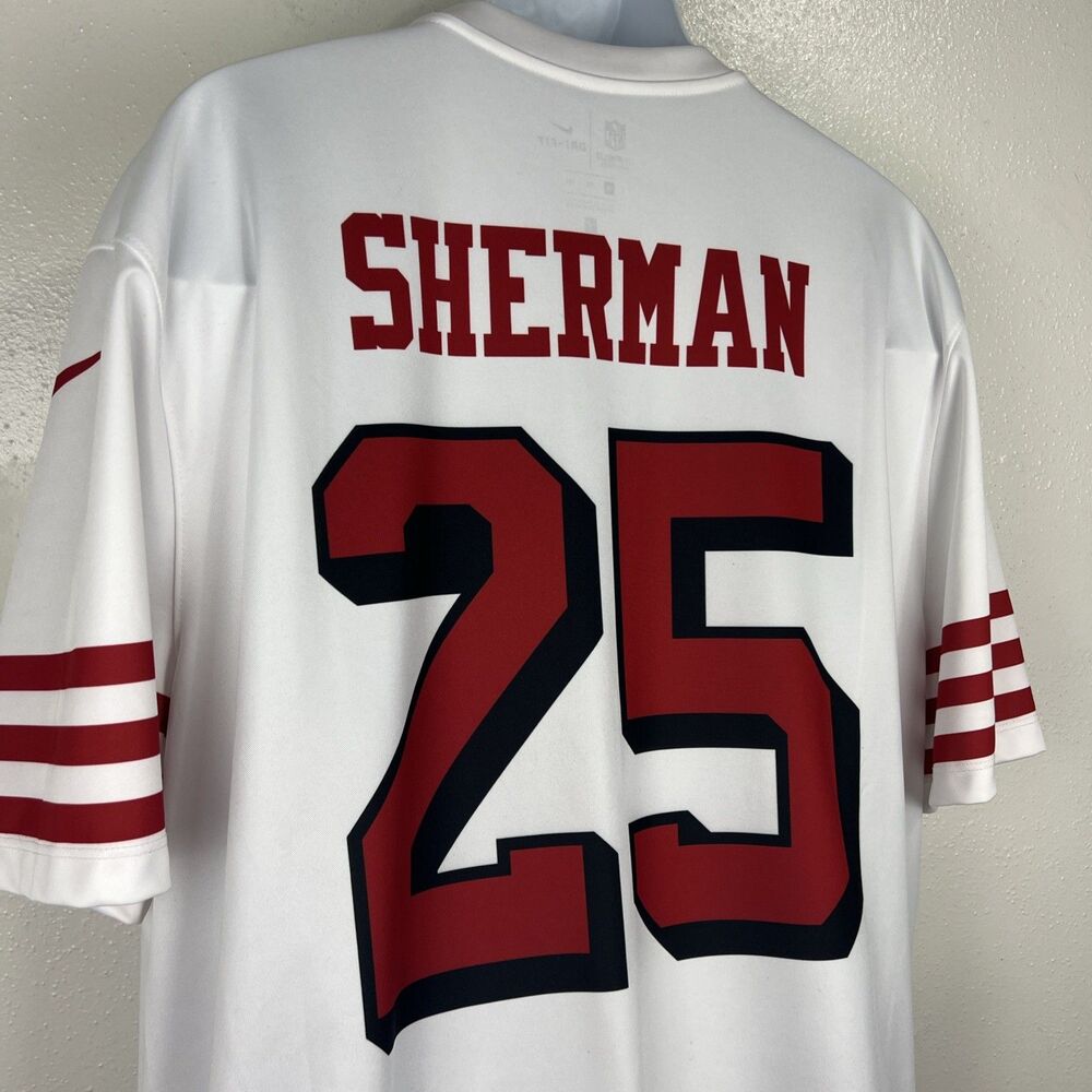 Richard Sherman #25 San Francisco 49ers Football Jersey Men XXL Nike On Field - Picture 12 of 14